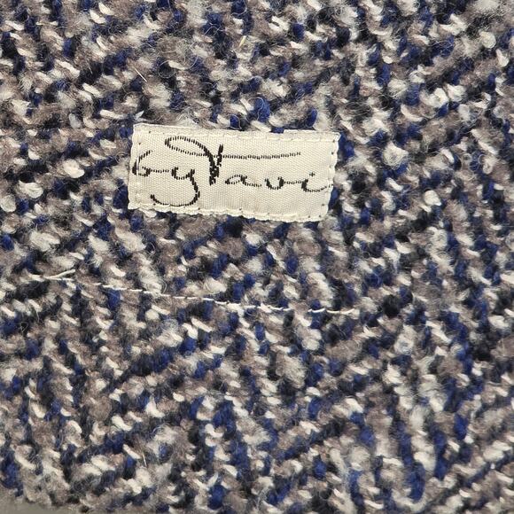 ByTAVI 100% Wool Jacket Fair Trade Artisan Blue Funnel Collar Coat Small Rare - Picture 5 of 9